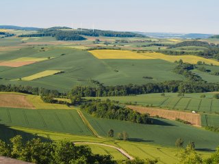 Landschaftswellen  Nordhessische Kulturlandschaft südlich des Heiligenbergs : Felder, Heiligenberg, xFrühjahr